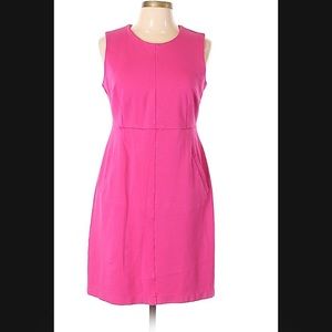 Lands End Pink Ponte Sheath GUC 12P Pockets